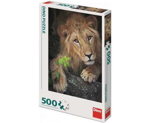 DINO Puzzle 500 dílků Lev Král zvířat foto 33x47cm skládačka Dino