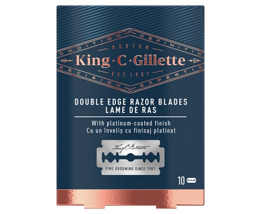 Náhradní žiletky King (Double Edge Razor Blades) 10 ks Gillette