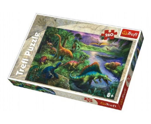 Puzzle Dinosauři 260 dílků 60x40cm v krabici 40x27x4cm Trefl