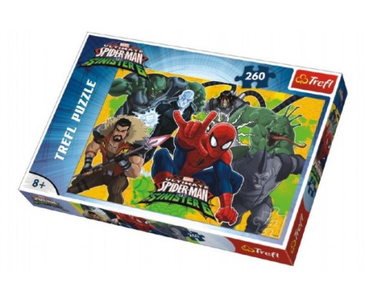 Puzzle Spiderman vs Sinister 6 Disney 260 dílků 60x40cm v krabici 40x27x4cm Trefl