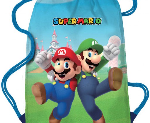Sáček pytlík na přezůvky Super Mario 30x40cm stahovací šňůrky na záda HRAČKY