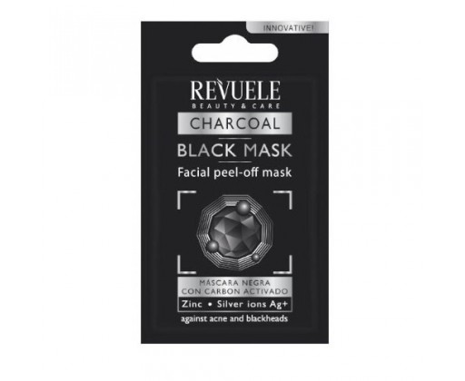 Slupovací maska s aktivním uhlím Beauty & Care (Black Mask Peel Off) 7 ml Revuele