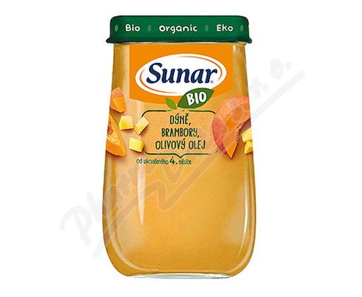Sunar BIO příkrm Dýně brambory olivový olej 190g Sunar
