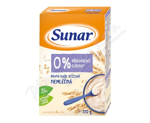 Sunar První kaše rýžová nemléčná 220 g Sunar
