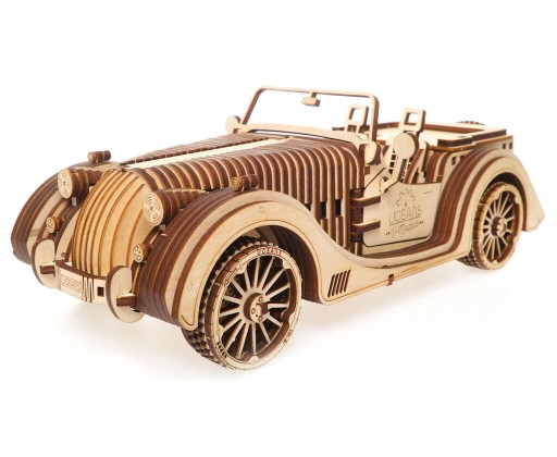 Ugears 3D dřevěné mechanické puzzle VM-01 Auto (roadster) RAPPA