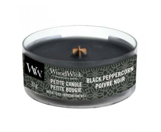Aromatická malá svíčka s dřevěným knotem Black Peppercorn 31 g WoodWick