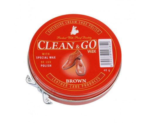 Clean&Go krém na obuv v plechovce hnědý 40 g Clean&Go
