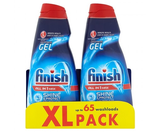 Finish All in 1 Max Shine & Protect gel do myčky nádobí  2x 650 ml Finish