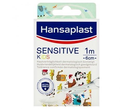 Hansaplast Sensitive Kids Dětské náplasti pro citlivou pokožku s různými motivy zvířátek  1 m x 6 cm Hansaplast