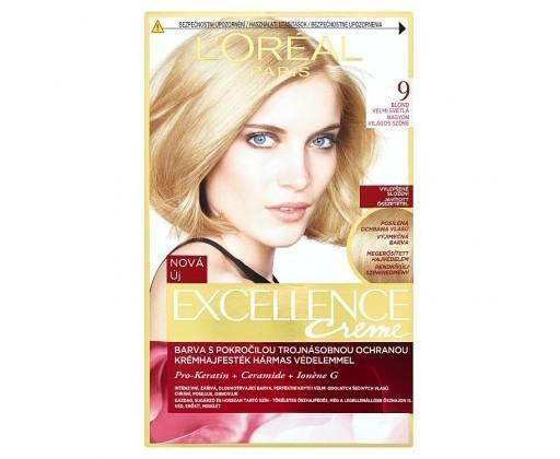 L'Oréal Paris Excellence Créme permanentní barva na vlasy 9 - blond velmi světlá Excellence