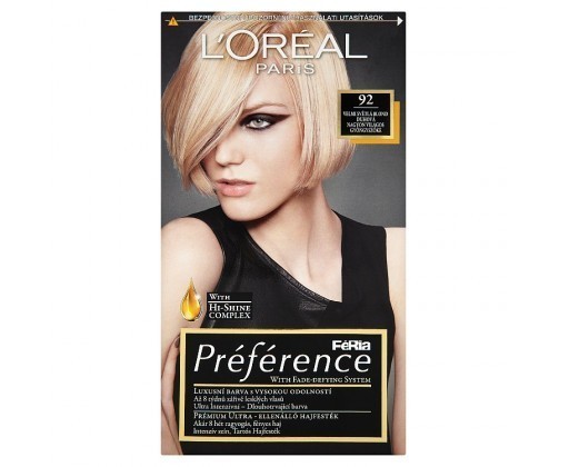 L'Oréal Paris Récital Préférence barva na vlasy Velmi světlá blond duhová 92 L'Oréal Paris