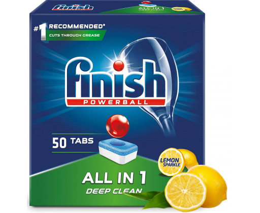 Finish Powerball All in 1 lemon tablety do myčky nádobí 50 ks Finish