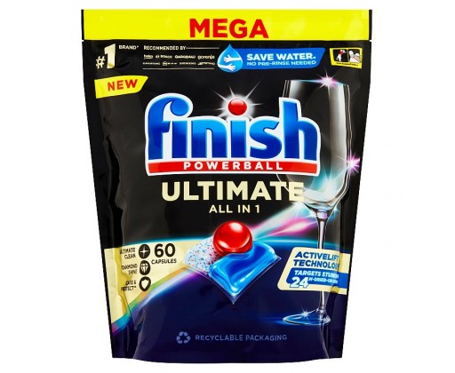Finish Powerball Ultimate All in 1 kapsle do myčky nádobí 60 ks Finish