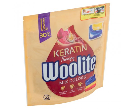 Woolite Keratin Therapy Mix Colors gelové kapsle na praní 22 ks Woolite