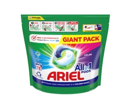 Ariel Color gelové kapsle na praní 72 ks Ariel