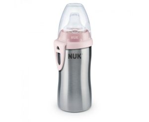 NUK Active Cup hrnek z vysoce kvalitní nerezové oceli růžový 215 ml Nuk