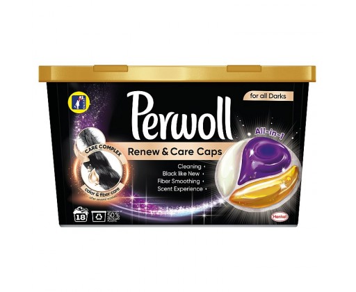Perwoll Renew & Care Caps Black kapsle na praní  18 praní Perwoll